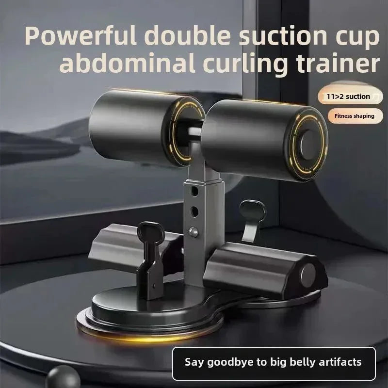 Powerful double suction cup abdominal curling trainer for fitness shaping and core workout