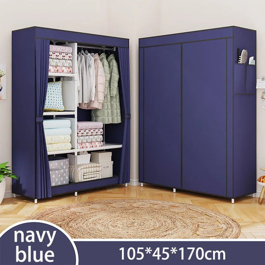 Assembled Simple Cloth Wardrobe Home Bedroom Dormitory Storage Cabinet Large capacity clothing storage