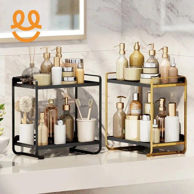 Cosmetics storage box, desktop dresser, bathroom sink rack