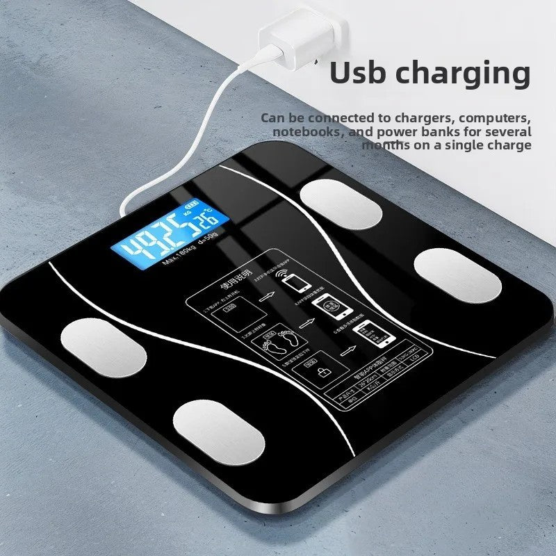 USB Body Fat Scale, Intelligent and Precise Home Fat Scale, Adult Body Scale, Small Electronic Scale, Weighing Scale Body Scale