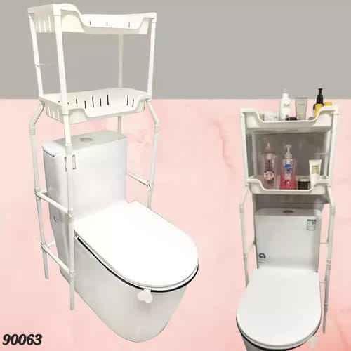 High Capacity Bathroom Commode Storage Rack | Multi-Layer Organizer Shelf