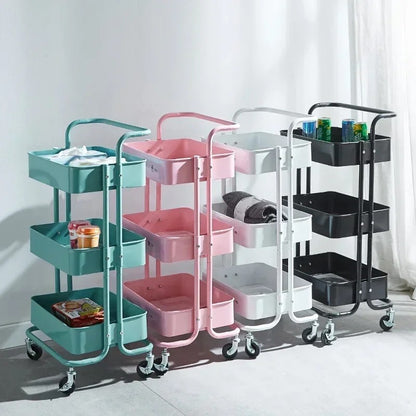 Cosmetic Wheels Cleaning Tool Trolly Beauty Stainless Steel Trolley Drinks Cart Salon Medical Werkzeugwagen Manicure Auxiliary
