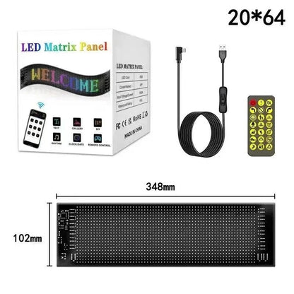 Devil Eye LED Matrix Pixel Panel Display Screen Flexible RGB Car Graffiti Scrolling Text Animation Shop Reminder Light Bluetooth