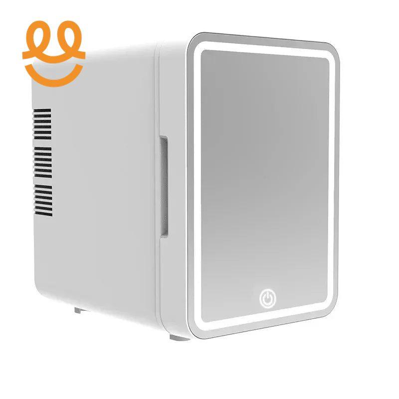Mini Frigo Makeup Custom Portable Small Pink Refrigerator Cosmetic Skin Care Beauty Fridge With Led 4 Liter Mirror for Room
