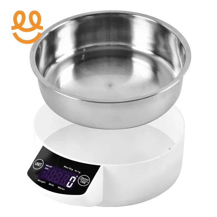 Digital Kitchen Scale Baking Scale Measuring Stainless Steel Accurate 5kg/1G Electronic Food Scale for Baking Cooking Kitchen