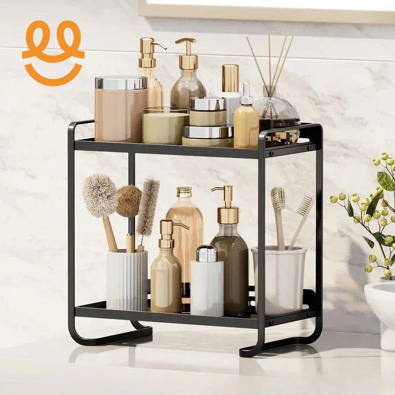 Cosmetics storage box, desktop dresser, bathroom sink rack