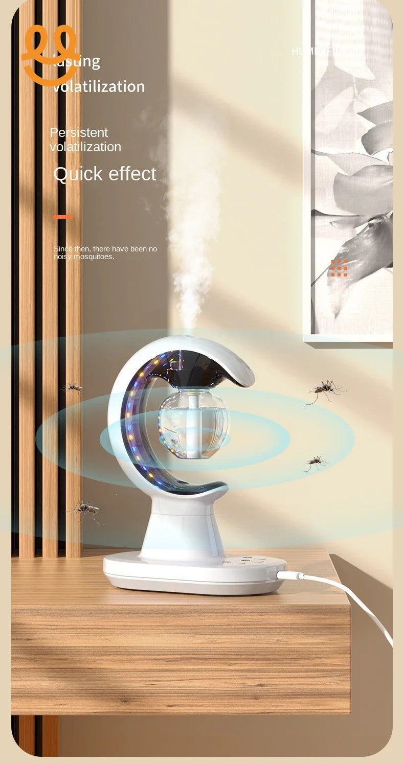 Cross-Border New Moon-Shaped Three-In-One Humidifying Mosquito Repellent Night Light Bedside Colorful Night Light Household Liquid Mosquito Repellent Lamp