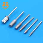 Diamond Grinding Head Bit jade Carved Burr Stone 2.35mm Shank 6pcs Grinding Head 6pcs Sand Rings