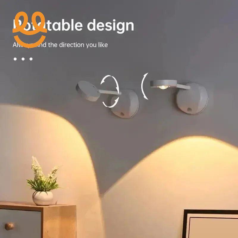 LED Motion Sensor Night Light Wireless USB Rechargeable with Remote Magnetic Wall Mount Indoor Lighting for Bedroom Hallway