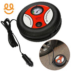 Compact portable 260PSI 12V car air compressor with tire pressure gauge and cigarette lighter plug