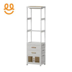 Mobile Wardrobe Portable Closet Large Capacity Clothes Organizer with Wheels Clothing Storage Shelf for Bedroom Living Room