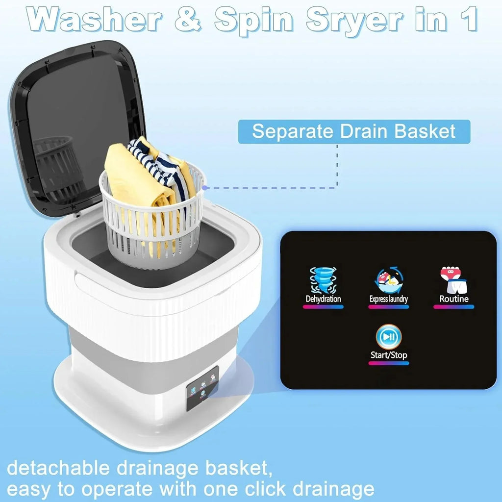 Portable Washing Machine, 10L Washer and Dryer