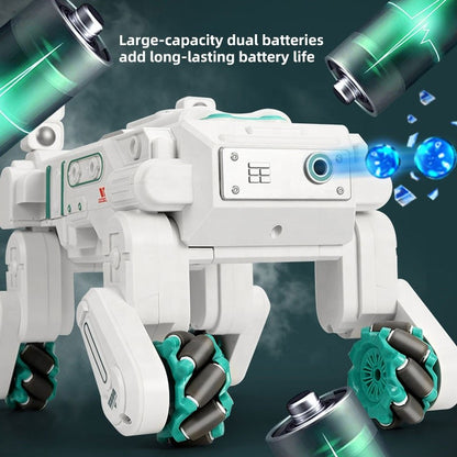 AiJH Remote Control Car With Soft Bullet Toys 2.4G Moon Rover Robot Car Gesture Sensing Rc Stunt Car