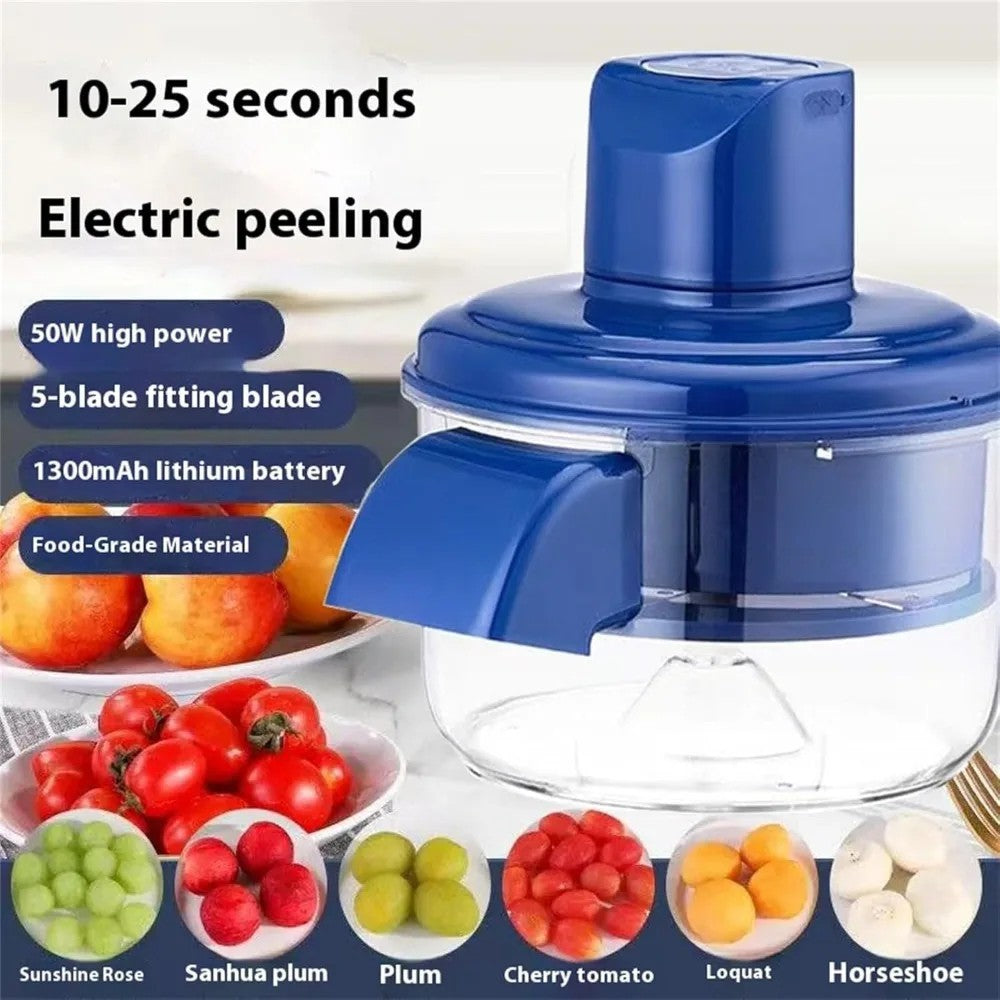 Rechargeable Fruit Peeler Fruit and Vegetable Electric Peeler Peeler Suitable for Grapes, Cherry Tomatoes, Garlic, Fruit Tools