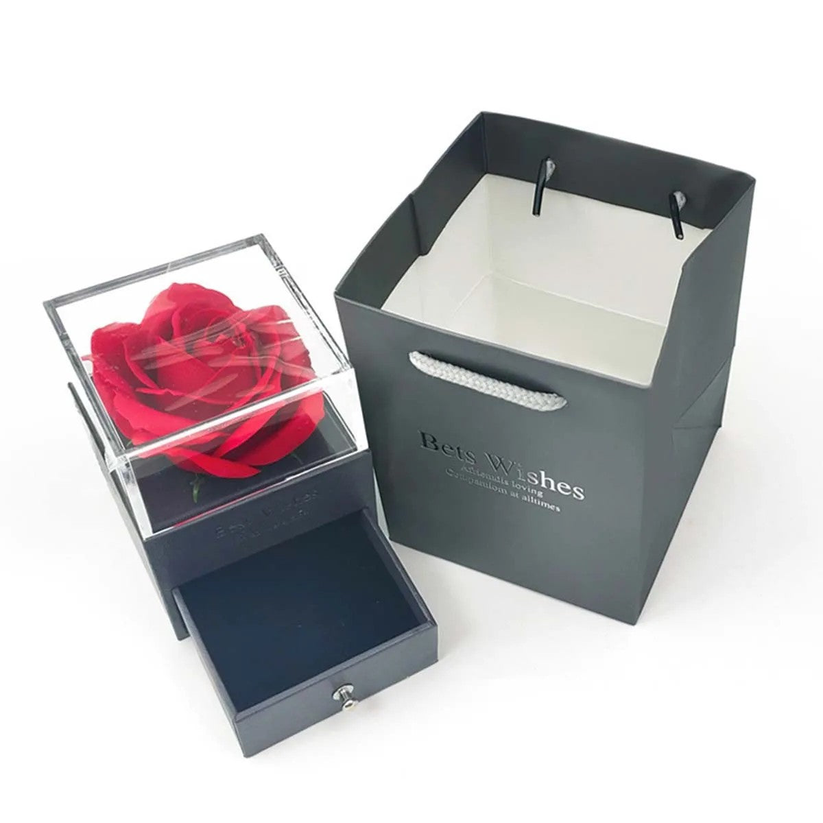Love Red Rose Female Special Day Eternal Flower Artificial Flower with Gift  Box