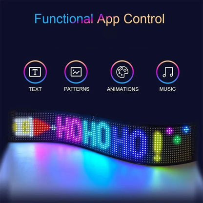 Devil Eye LED Matrix Pixel Panel Display Screen Flexible RGB Car Graffiti Scrolling Text Animation Shop Reminder Light Bluetooth