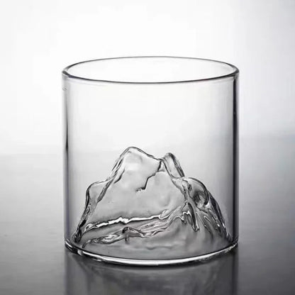 3D Mountain Glass Cups Japanese Fuji Mountain Whiskey Rock Glass Vodka Tumbler Wine Cup Milk Juice Drinking Glasses Drinkware