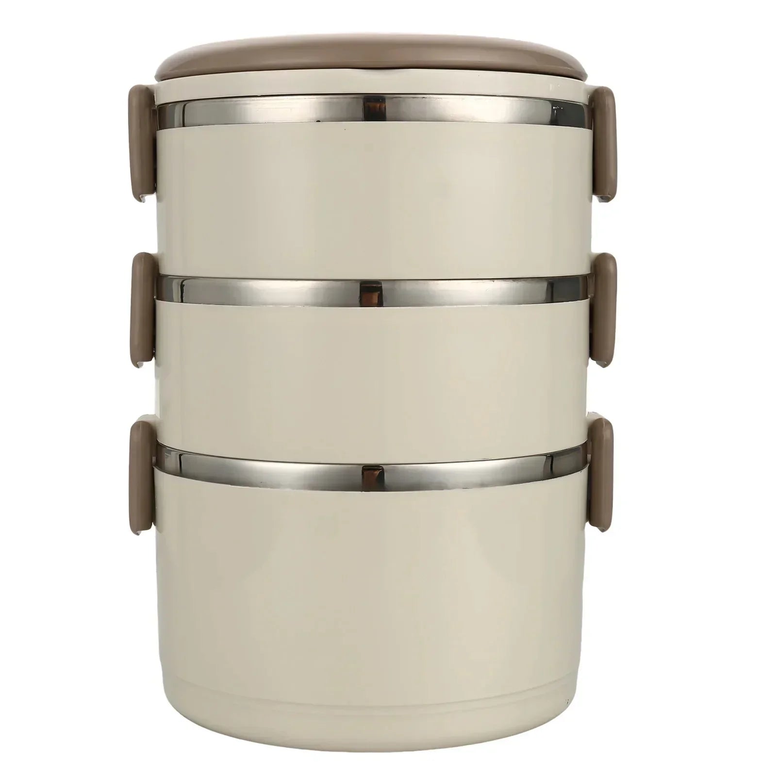 Portable 2/3/4 Layers Picnic Box Outdoor Camping Stainless Steel Insulated Lunch Box Large Capacity Circular Lunch Box With Lid