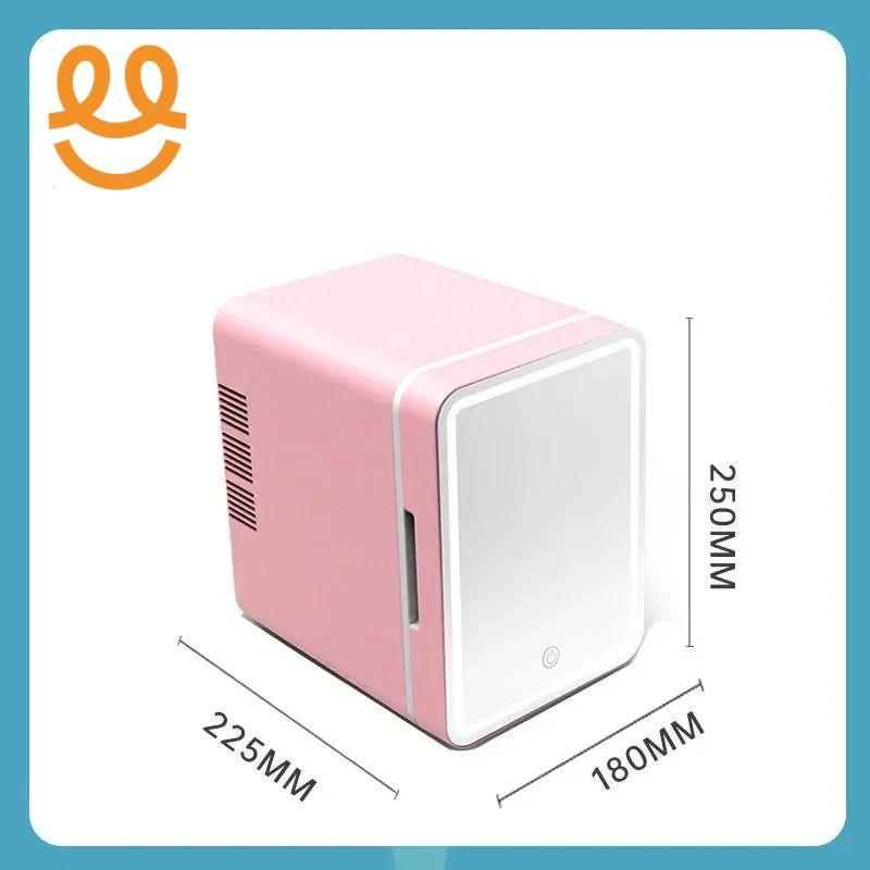 Mini Frigo Makeup Custom Portable Small Pink Refrigerator Cosmetic Skin Care Beauty Fridge With Led 4 Liter Mirror for Room