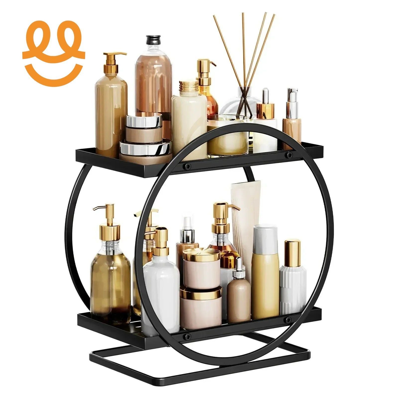 Shelf Light Luxury Toilet Bathroom Wash Rack Cosmetics Storage Box Desktop Dresser Rack