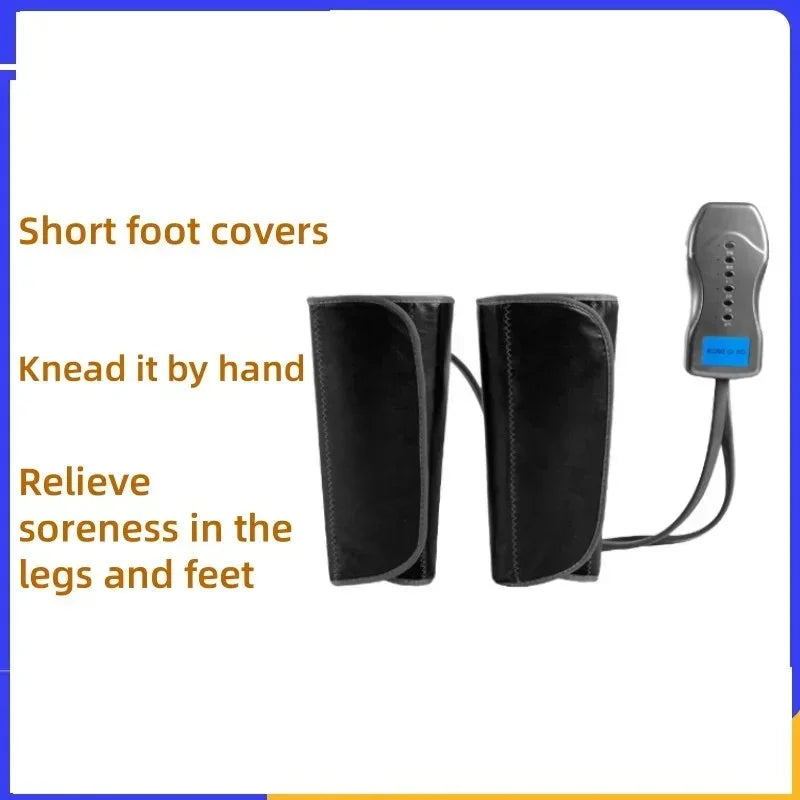 Black short foot covers with remote control, designed to relieve leg and feet soreness