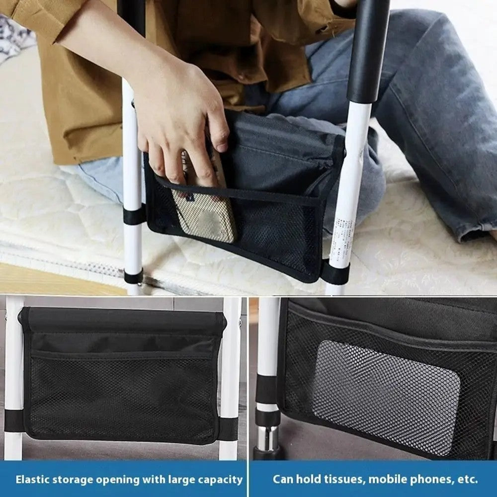 With Storage Bag Elderly Adults Safety Handle Bed Rail Anti-fall Durable Elderly Assist Bar Anti-slip Safety Bed Guardrail