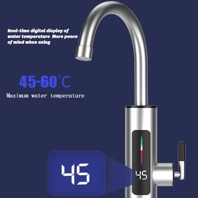 3000W 220V Electric Kitchen Water Heater Tap Instant Hot stainless steel Water Faucet Heater Cold Heating Faucet