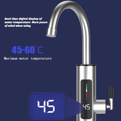 3000W 220V Electric Kitchen Water Heater Tap Instant Hot stainless steel Water Faucet Heater Cold Heating Faucet