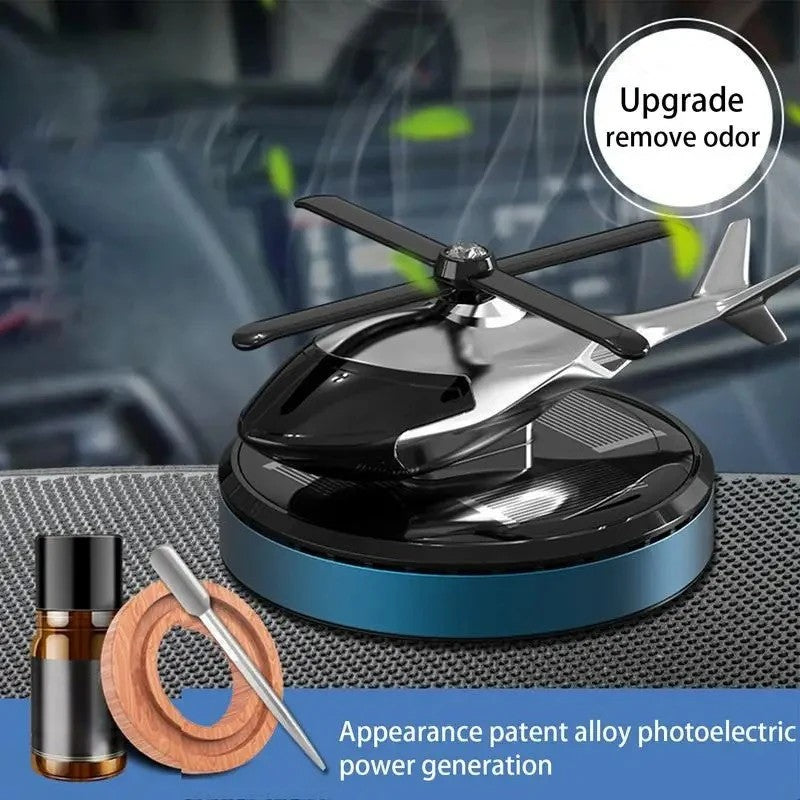 Helicopter Car Fragrance Diffuser Helicopter Shape Dashboard Car Aromatherapy Diffuser Rotation Car Perfume Diffuser Ornament