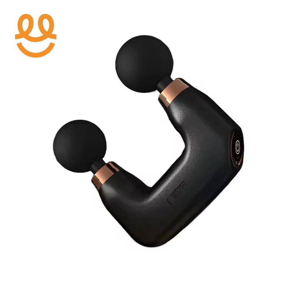 Electric Handheld Neck Body Back Facial Fitness Gun Massager Cordless Deep Tissue Vibration Double Head Muscle Massage Gun