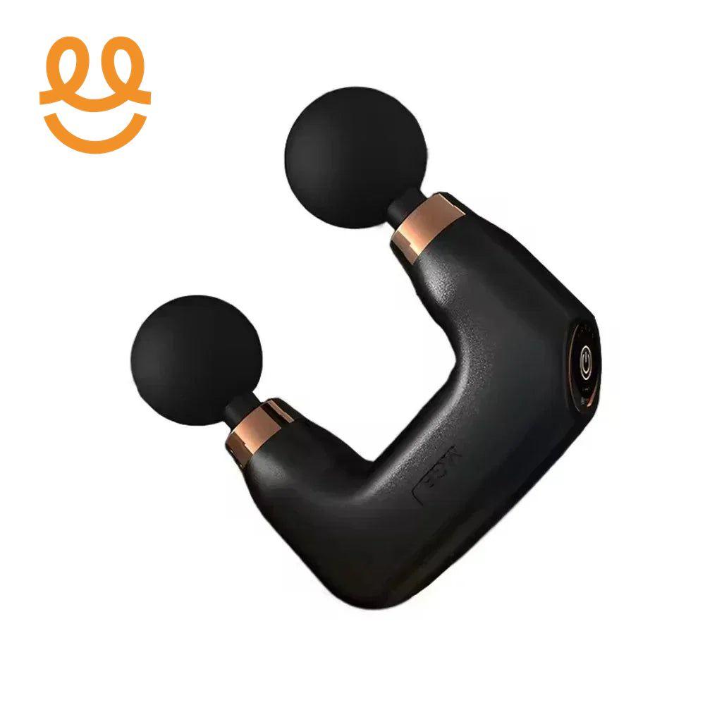 Electric Handheld Neck Body Back Facial Fitness Gun Massager Cordless Deep Tissue Vibration Double Head Muscle Massage Gun