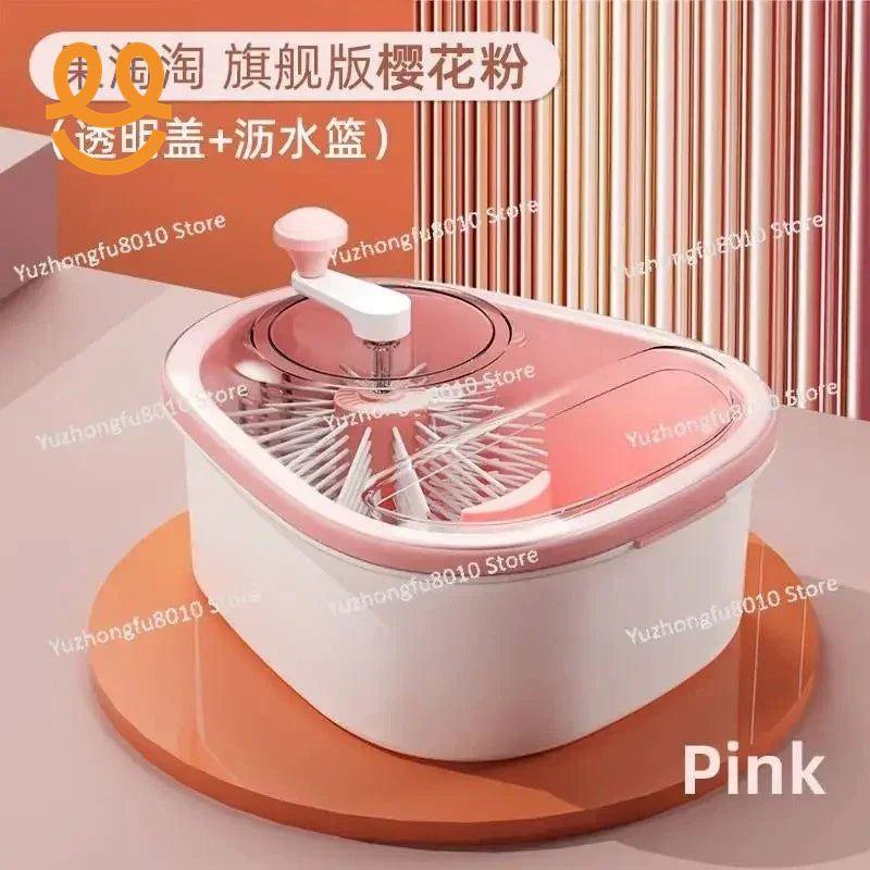 Fabulous Fruit Washing Tool Hand Wash-Free Fruit Pot Kitchen Drain Basket to Remove Farm Residue Stains Household