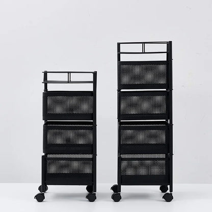 Multipurpose Rotating Storage Shelf Square Kitchen Organizer No Assembly Required