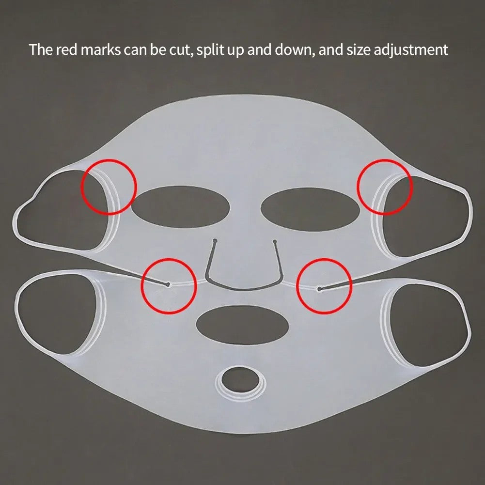 Silicone Face Masks Moisturizing Reusable Travel Holder Sheet Masks Cover Prevent Evaporation Beauty Skin Care Facial Masks