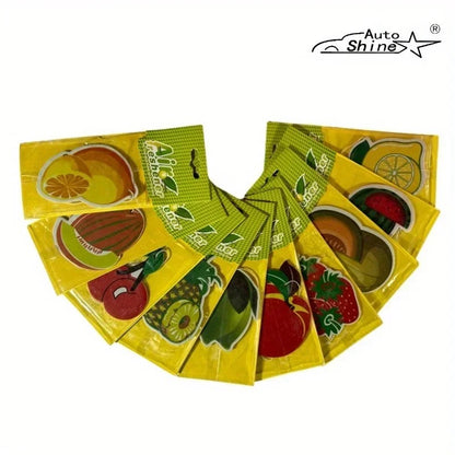 6 pcs  Car Air Freshener Natural scented tea paper Cone Hanging perfume vanilia fragrance Fruit car accessories interior