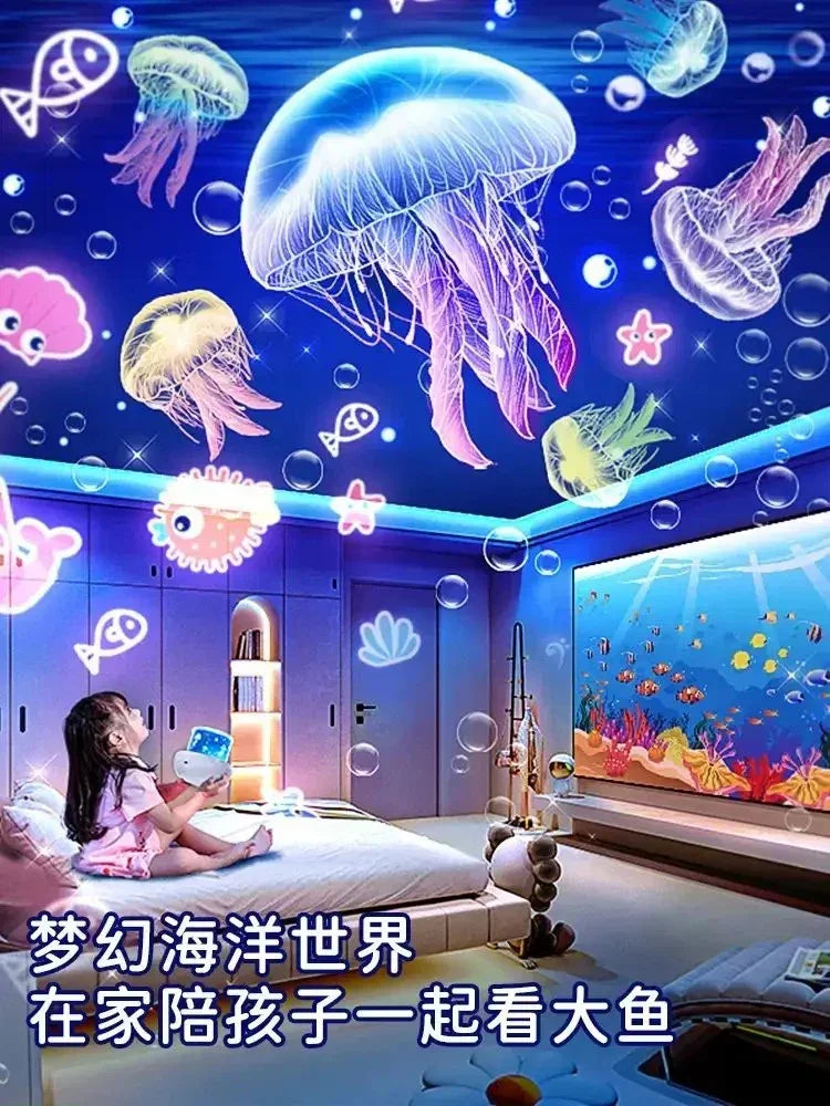 Rotating Starlight Projection Lamp Music Box Bluetooth Music Octave Box Dream Christmas Girl Child Gift