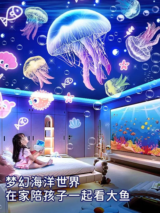 Rotating Starlight Projection Lamp Music Box Bluetooth Music Octave Box Dream Christmas Girl Child Gift