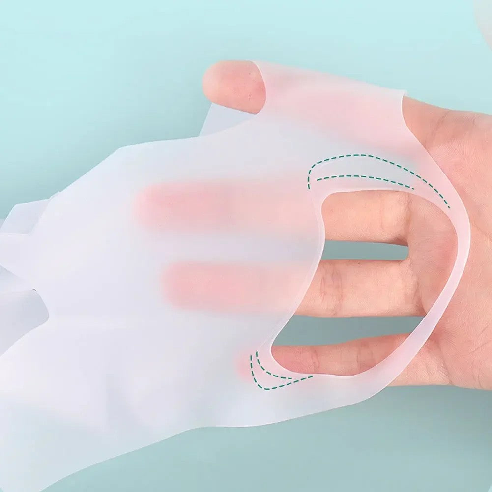 Silicone Face Masks Moisturizing Reusable Travel Holder Sheet Masks Cover Prevent Evaporation Beauty Skin Care Facial Masks