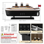 Titanic Ship Model Air Humidifier Remote Control Home 250ml Essential Oil Jellyfish Smoke Ring Spray Aroma Diffuser Humidifiers