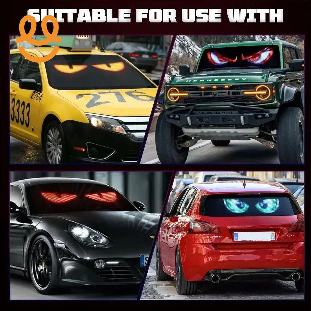 LED Matrix Pixel Panel Display Screen Flexible RGB Car Graffiti Scrolling Text Animation Shop Reminder Light Bluetooth