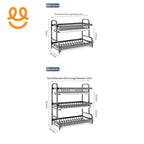 Multi-Functional Kitchen Storage Rack Dish Plate Organizer with Drainage Rack Countertop Utensil Holder for Chopsticks