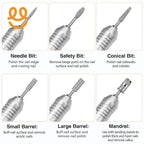 Diamond Grinding Head Bit jade Carved Burr Stone 2.35mm Shank 6pcs Grinding Head 6pcs Sand Rings