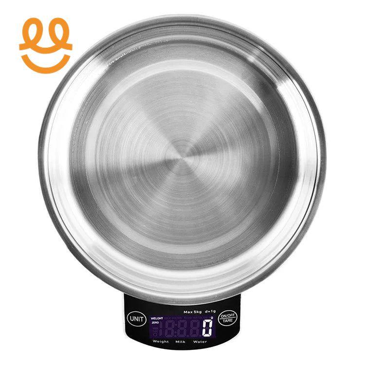 Digital Kitchen Scale Baking Scale Measuring Stainless Steel Accurate 5kg/1G Electronic Food Scale for Baking Cooking Kitchen