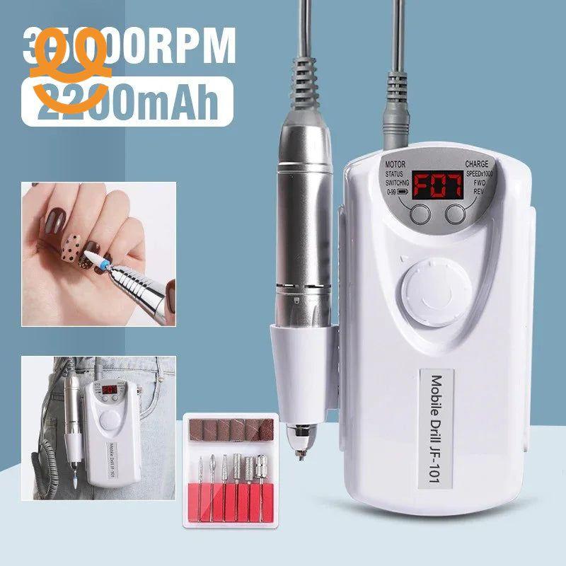 Electric Nail Drill Machine - Gel Motor Sander Polisher Grinder File Limer Toenail Professional Manicure Pedicure Machine