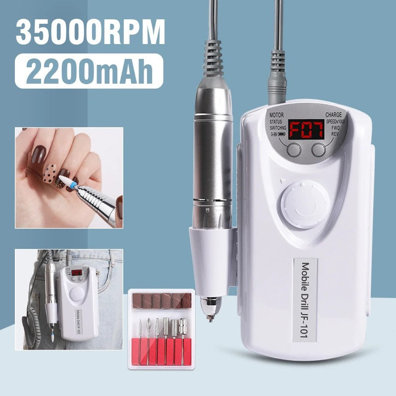 Electric Nail Drill Machine - Gel Motor Sander Polisher Grinder File Limer Toenail Professional Manicure Pedicure Machine