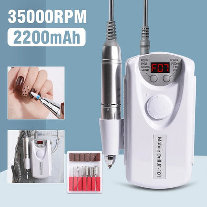 Electric Nail Drill Machine - Gel Motor Sander Polisher Grinder File Limer Toenail Professional Manicure Pedicure Machine