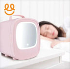 Portable Refrigerator Skin Care Cosmetics Beverage Cosmetics Mini Refrigerator with Mirror