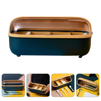 Seasoning Box Kitchen Spice Jar Condiment Storage Container Multi-Grid Spice Organizer Plastic Condiment Container For