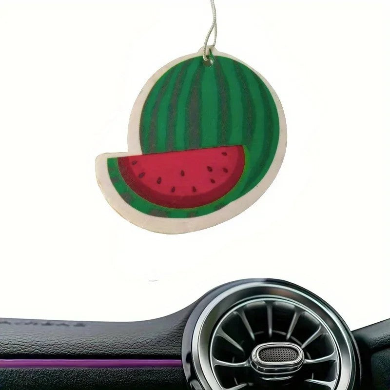 6 pcs  Car Air Freshener Natural scented tea paper Cone Hanging perfume vanilia fragrance Fruit car accessories interior