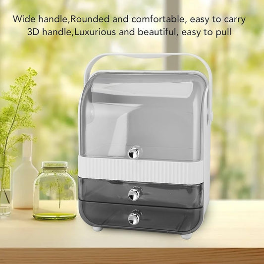 New Cosmetics Storage Box Premium Desktop Storage Dust-proof Skin Care Products Dresser Box Multi-layer Transparent Shelf